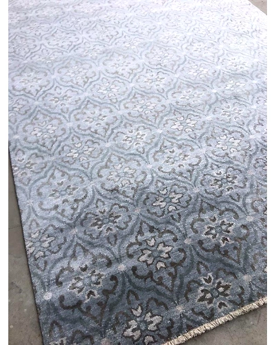 Handknotted Persian blue Modern Rug 8x10 7028-Blue-8x10-5/32-1