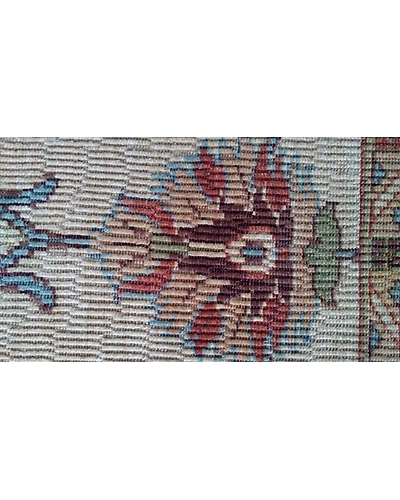 Handknotted Turkish Beige / Orange Grilled Rug 6x9 7002-Beige-6x9-5/32-1