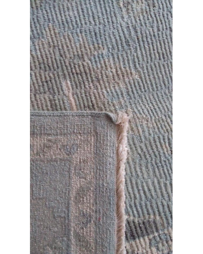 Handknotted Turkish Blue / Grey Grilled Rug 8x10 7034-Blue-8x10-6/40-4