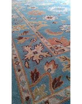 Handknotted Turkish Blue Traditional Rug 8x10 7049