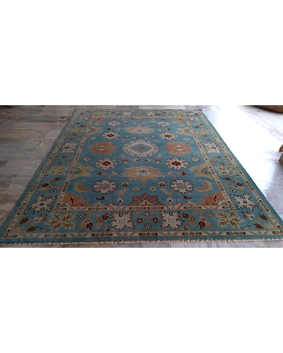 Handknotted Turkish Blue Traditional Rug 8x10 7049-Blue-8x10-4.5 / 25-4
