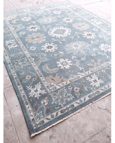 Handknotted Turkish Lake Grey Rug 8x10 7051-Grey-8x10-4.5 / 25-4