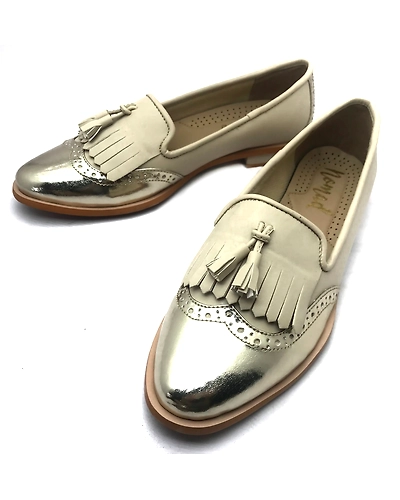 Formal Loafer - Beige &amp; Gold-1