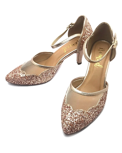 Ethnic D'orsay Pumps - Rose Gold-1