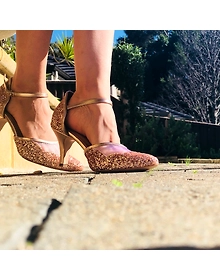 Ethnic D'orsay Pumps - Rose Gold