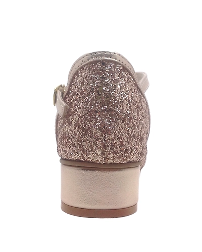 Rose Gold Shimmer Block Heels-6