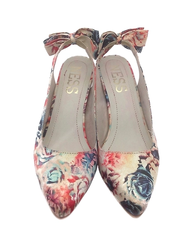 Beige Floral Heels-2