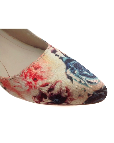 Beige Floral Heels-5