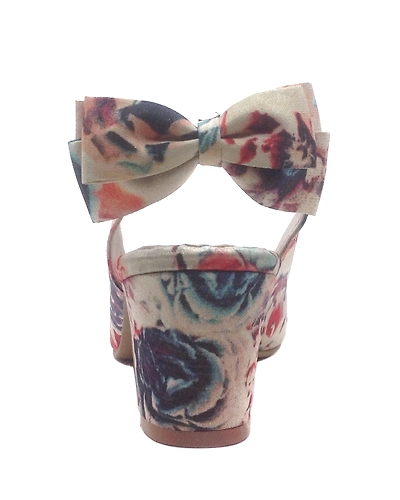 Beige Floral Heels-6
