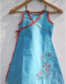 Khadhi Silk frock for 1-3yr girls