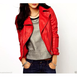 shaan leather fashion new 100% pure genuine soft lambskin women's leather motor biker jacket #az30