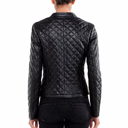 new women's leather motorcycle biker jacket 100% genuine soft lambskin #c24