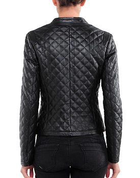New Women's Leather Motorcycle Biker Jacket 100% Genuine Soft Lambskin #C24