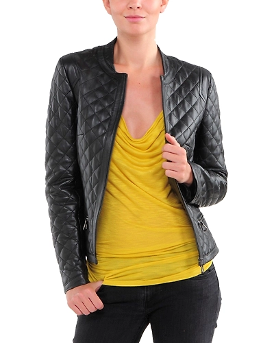 New Women's Leather Motorcycle Biker Jacket 100% Genuine Soft Lambskin #C24-1