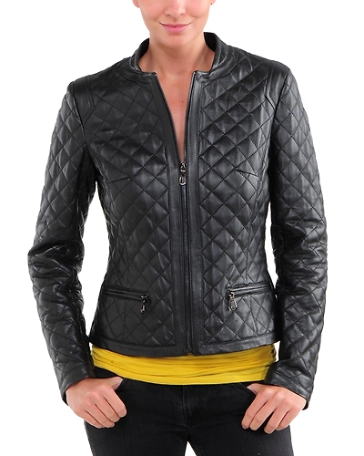 New Women's Leather Motorcycle Biker Jacket 100% Genuine Soft Lambskin #C24-2