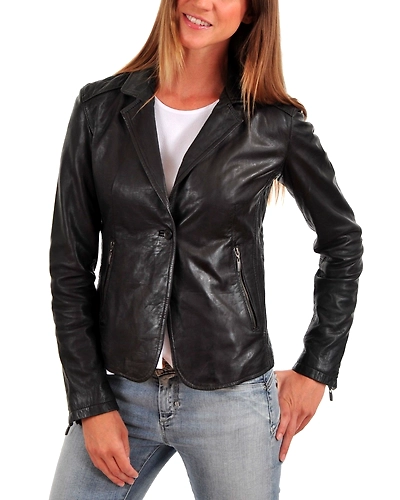 New 100% Pure Genuine Soft Lambskin Women's Leather Motor Biker Jacket #AZ61-1