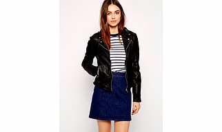 New Women's Leather Motorcycle Biker Jacket 100% Genuine Soft Lambskin #B128