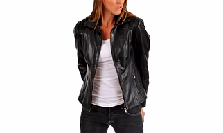 New Women's Leather Motorcycle Biker Jacket 100% Genuine Soft Lambskin #C37
