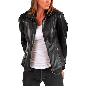 New Women's Leather Motorcycle Biker Jacket 100% Genuine Soft Lambskin #C37