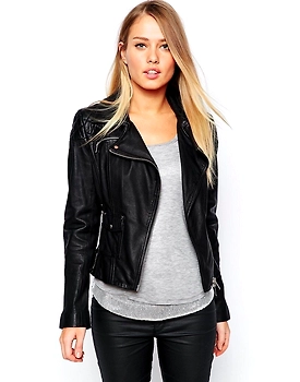 New Women's Genuine Soft Lambskin Leather Motor Biker Jacket #A500