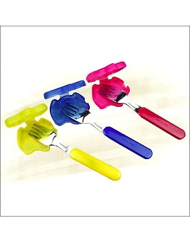 Animal design case with fork and spoon