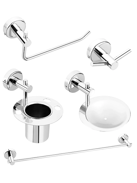 Buy Doyours Oscar Series Stainless Steel 5 Pieces Bathroom Accessories Set,  DY-0373 Online At Best Price On Moglix