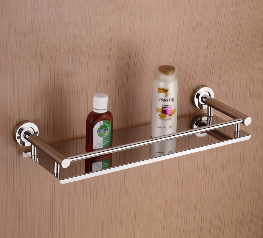 Stainless Steel Mirror Finish Wall Mount Bathroom Kitchen Shelf-DY-1804