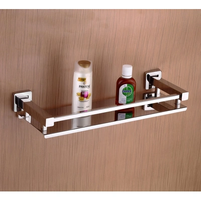 Stainless Steel Wall Mount Bathroom Kitchen Shelf Square