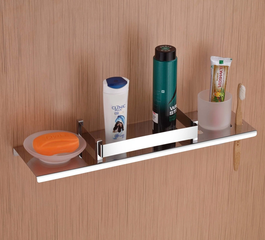 Shelf with Soap Dish, Tumbler Holder, Towel Ring Stainless Steel Bathroom Accessories-DY-1807