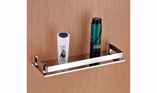 Stainless Steel Wall Mount Mirror Finish Bathroom Kitchen Shelf (5 x 15 Inches) Bathroom Accessories
