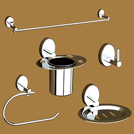 doyours bathroom accessories set (chrome) dy-1935