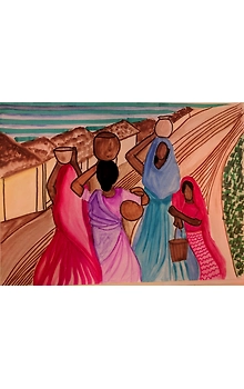 poster painting of women in India