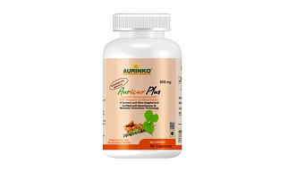 Auricur Plus –Curcumin Nanophosphosome 210 mg with Tinospora Cordifolia Extract 100 mg, Fortified with Turmerone, Piperine and Cuminum Cyminum