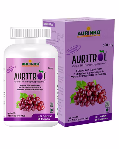 AURITROL Grape Skin Nanophosphosome 142 mg with Resveratrol 50 mg, fortified with Piperine-60 Capsule-3