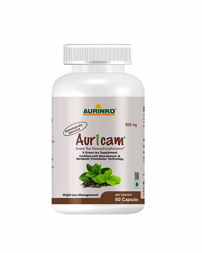 AURICAM–Green Tea Nanophosphosome 300 mg with EGCG 50 mg, Fortified with.Piperine-12345678-M