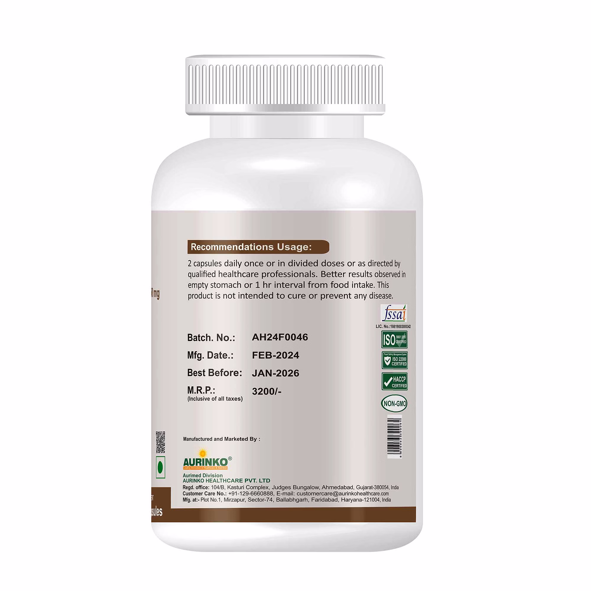 AURICAM–Green Tea Nanophosphosome 300 mg with EGCG 50 mg, Fortified with.Piperine image 2