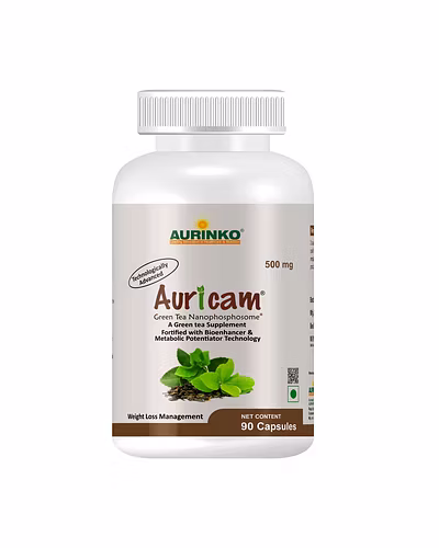 AURICAM–Green Tea Nanophosphosome 300 mg with EGCG 50 mg, Fortified with.Piperine-12345678-B