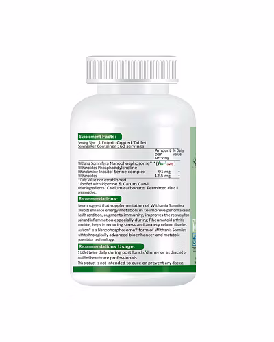 Aurisom-Withania somnifera Nanophosphosome®-60 Capsules-2