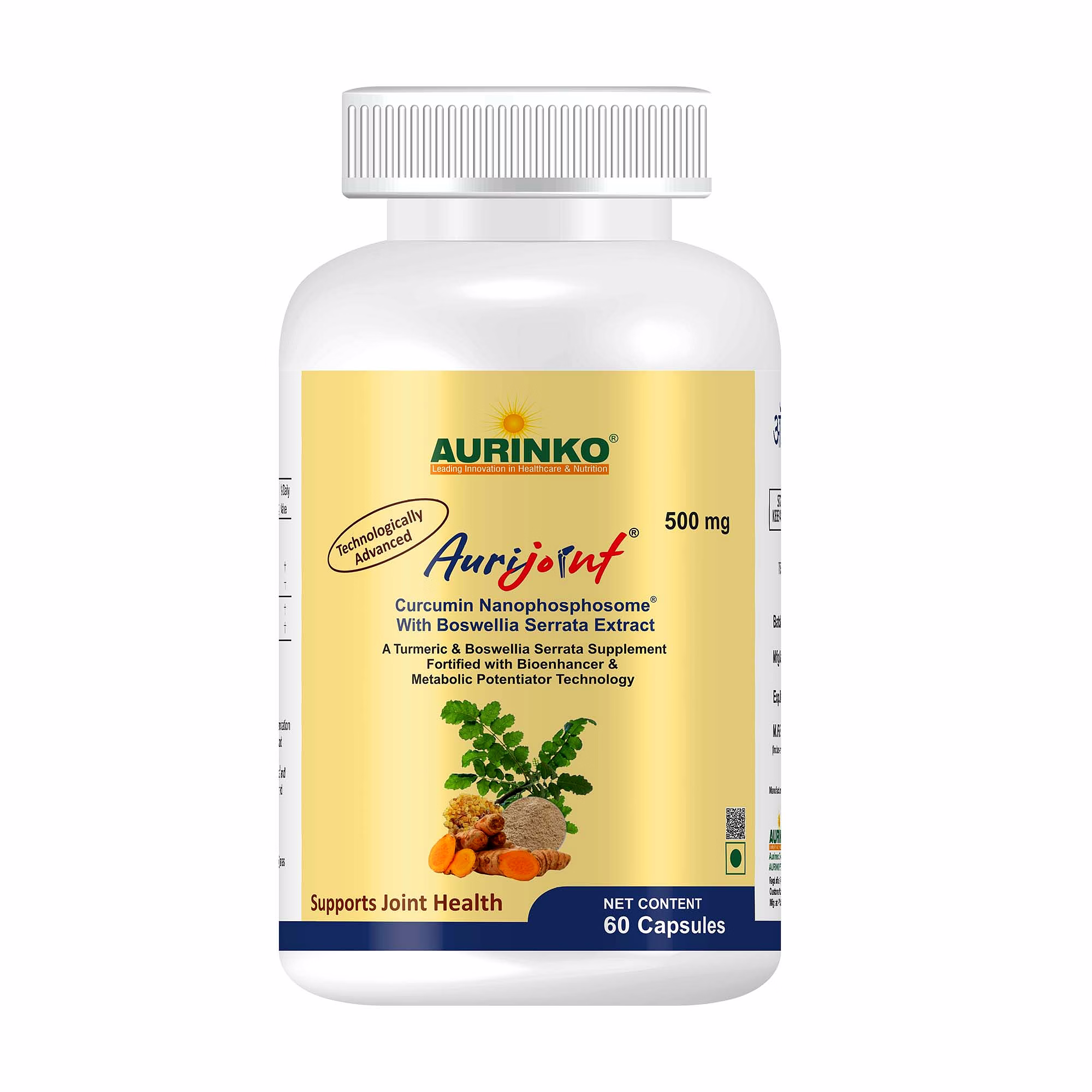 aurinko aurijoint-curcumin nanophosphosome® with boswellia serrata extract