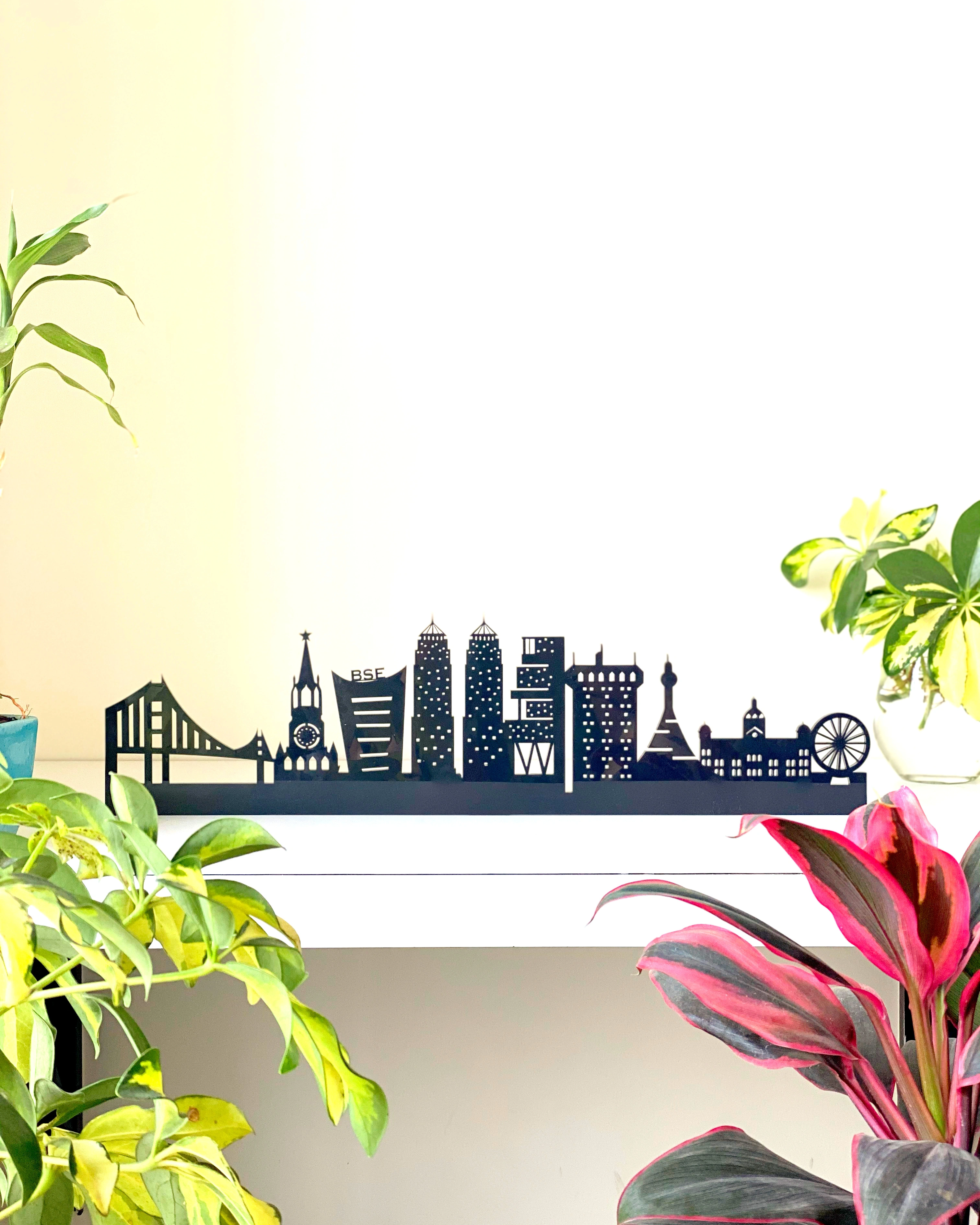 HappyEveryday Mumbai Skyline | Wall Decor | Wanderlust Mumbai Skyline | Skyline Wall Decor-WALLDECOR02