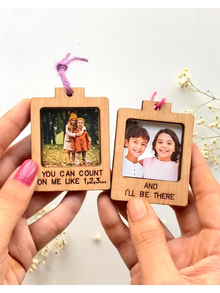 You can count on me fridge magnet | Hanging photo token | Polaroid Photo Magnet-HE021-1