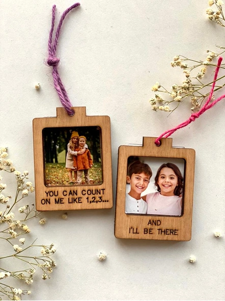 You can count on me fridge magnet | Hanging photo token | Polaroid Photo Magnet-small - 2 x 2inch-1