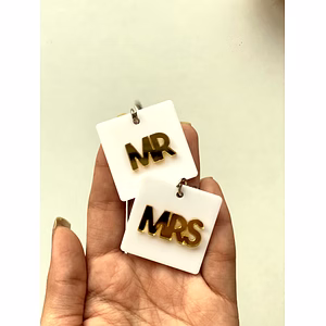 Mr and Mrs Couple Keychain
