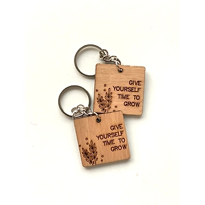 Give yourself time to grow Keychain