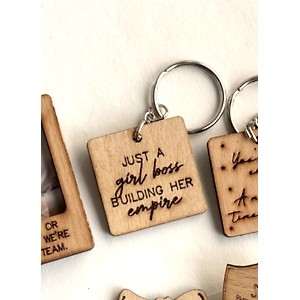 Just a girl boss building her empire keychain