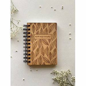 Small Steps Everyday - Wooden Notebook