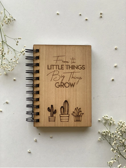 From the little things big things grow - Wooden Notebook-HESWN15-2