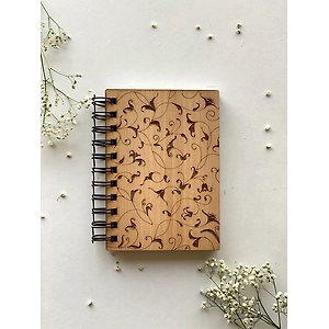 Florals Wooden Notebook