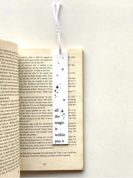 All the magic is within you - Bookmark - White-HESB04