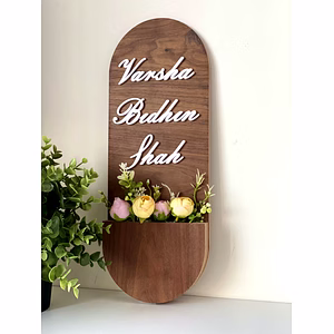 Chic Elongated Basket Nameplate